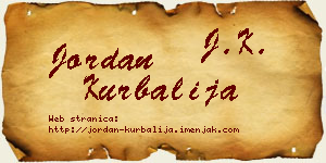 Jordan Kurbalija vizit kartica